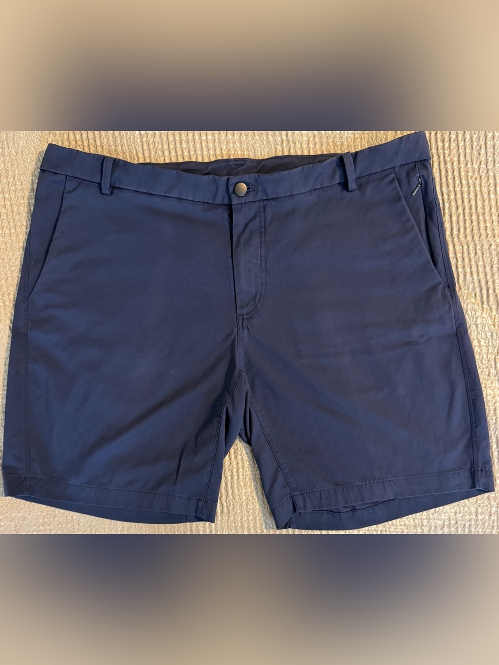 Lululemon Mens Commission Shorts Navy Blue Size 40 Golf Travel Performance 8.5